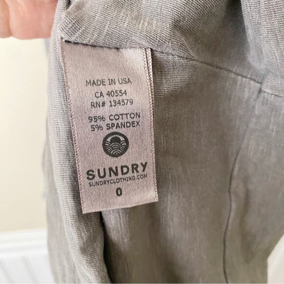 Sundry | Uptown Scrunched Mini Tank Dress Racerback Athleisure Gray Size 0 - Picture 7 of 7